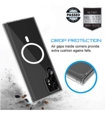 CUSTODIA SILICONE TRASPARENTE PER SAMSUNG GALAXY S21Ultra SLIM MAG-SAFE MAGNETIC MORBIDA IN TPU RESISTENTE - COVER ANTIGRAFFIO