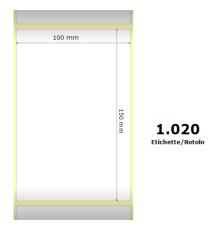 Etichette Zebra 100x150mm bianche 1020PZ 3006306-T termiche compatibili con ZEBRA ZT230,ZT411,ZT421 Z-1000D 3.9x5.9x3 Core
