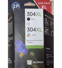 Pack cartuccia HP 304XLBK + HP 304XLC compatibili per HP DeskJet 3720 3730 3732 N9K08AE + N9K07AE