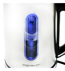 Bollitore elettrico in acciaio INOX Argento - 2200W - capacità 1,7 LITRI - Tempo bollitura rapido - Certificato Aigostar Bollitore elettrico in acciaio INOX Argento - 2200W - capacità 1,7 LITRI - Tempo bollitura rapido - Certificato Aigostar