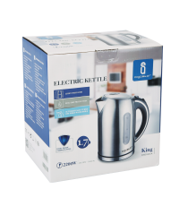 Bollitore elettrico in acciaio INOX Argento - 2200W - capacità 1,7 LITRI - Tempo bollitura rapido - Certificato Aigostar Bollitore elettrico in acciaio INOX Argento - 2200W - capacità 1,7 LITRI - Tempo bollitura rapido - Certificato Aigostar