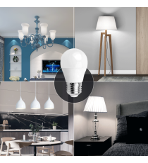 Lampadina Led G45 4.9W attacco E27 420 LUMEN - 6500K Luce fredda bianca D45xH80mm Equivalenza incandescente 37W Aigostar Lampadina Led G45 4.9W attacco E27 420 LUMEN - 6500K Luce fredda bianca D45xH80mm Equivalenza incandescente 37W Aigostar