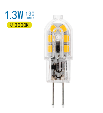 Lampadine Led G4 1.3W 130 lumen 3000K luce calda gialla L37.5W12H9mm angolo 360 gradi Equivalenza incandescente 13W Aigostar Lampadine Led G4 1.3W 130 lumen 3000K luce calda gialla L37.5W12H9mm angolo 360 gradi Equivalenza incandescente 13W Aigostar