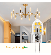 Lampadine Led G4 1.3W 130 lumen 3000K luce calda gialla L37.5W12H9mm angolo 360 gradi Equivalenza incandescente 13W Aigostar