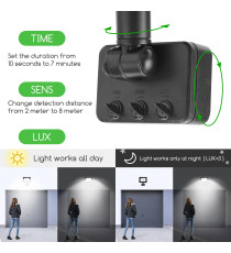 Faro Led slim IP65 10W con sensore movimento 900 lumen 6500K luce fredda angolo 120 gradi L130W151H56mm Classe A+ Aigostar Faro Led slim IP65 10W con sensore movimento 900 lumen 6500K luce fredda angolo 120 gradi L130W151H56mm Classe A+ Aigostar