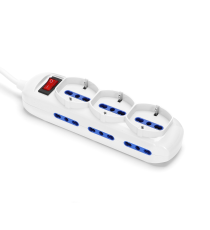 Multipresa ciabatta elettrica 9 posti con interruttore cavo 5 metri Spina 16A 250V 2P+E Presa 16A 250V 6 WAY P17/11 3 WAY P40 Multipresa ciabatta elettrica 9 posti con interruttore cavo 5 metri Spina 16A 250V 2P+E Presa 16A 250V 6 WAY P17/11 3 WAY P40