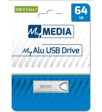 Pendrive 64GB USB MyMedia My Alu 3.2 69277 pendrive in metallo da 64 gb Connessione SuperFast USB 3.2 Gen 1