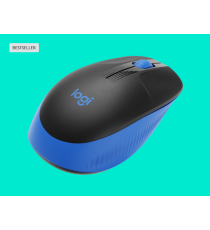 Mouse Logitech WL M190 full-size wireless 2,4 GHz nero/blue 910-005907 ambidestro 2 tasti + rotella - 1000dpi 4x6,6x11,5cm Mouse Logitech WL M190 full-size wireless 2,4 GHz nero/blue 910-005907 ambidestro 2 tasti + rotella - 1000dpi 4x6,6x11,5cm