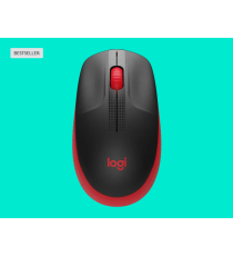 Mouse Logitech WL M190 full-size wireless 2,4 GHz nero/rosso 910-005908 ambidestro 2 tasti + rotella - 1000dpi 4x6,6x11,5cm Mouse Logitech WL M190 full-size wireless 2,4 GHz nero/rosso 910-005908 ambidestro 2 tasti + rotella - 1000dpi 4x6,6x11,5cm