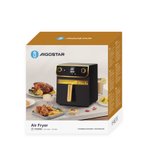 Friggitrice ad aria da 8 litri - 1700W - Touch screen LED - Doppia manopola - programma preriscaldamento unico - AIGOSTAR Friggitrice ad aria da 8 litri - 1700W - Touch screen LED - Doppia manopola - programma preriscaldamento unico - AIGOSTAR