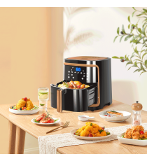 Friggitrice ad aria da 7 litri - 1900W - Touch screen LED - Temperatura regolabile - Superficie antiaderente - AIGOSTAR Friggitrice ad aria da 7 litri - 1900W - Touch screen LED - Temperatura regolabile - Superficie antiaderente - AIGOSTAR