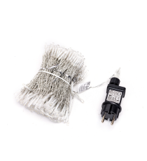 Catena luminosa lampadine a cascata lunga 300 led 10 strisce 3x3mt - Rgby multicolor 8 giochi di luce IP44 int/est