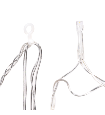 Catena luminosa lampadine a cascata lunga 300 led 10 strisce 3x3mt - Rgby multicolor 8 giochi di luce IP44 int/est