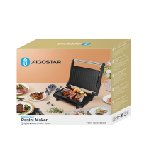 Piastra griglia bistecchiera 800W - cottura a doppio lato - rivestimento antiaderente - panini bistecche toast - alta qualità Piastra griglia bistecchiera 800W - cottura a doppio lato - rivestimento antiaderente - panini bistecche toast - alta qualità