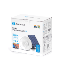 Lampada plafoniera solare led a sospensione 50W 500 lumen 3000K/4000K/6500K calda,fredda,naturale IP65 con telecomando