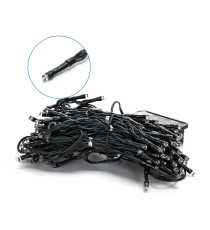 Catena luminosa solare a cascata 100 led 1x1mt - Rgby multicolor - 8 giochi di luce - IP65 da esterno Catena luminosa solare a cascata 100 led 1x1mt - Rgby multicolor - 8 giochi di luce - IP65 da esterno