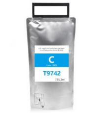 Cartuccia T9742 ciano pigmentato C13T974200 compatibile per Epson WorkForce WF-C860,C869 capacità 732,5ml 84.000 pagine