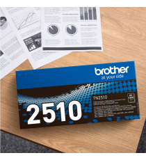 Brother TN-2510 nero toner originale per Brother MFC-L2800,L2835,L2860,DCP-L2660,HL-L2445 TN2510 capacità 1.200 pagine