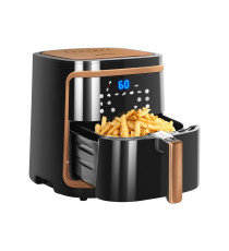 Friggitrice ad aria 7 litri - WI-FI SMART- 1900W - Touch screen led - in acciaio inox - timer e controllo temperatura Aigostar