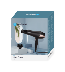 Asciugacapelli agli ioni nero e rosa 2000-2400W - phon 2 velocità e 3 regolazioni di calore L249xW99xH286mm certificato Aigostar Asciugacapelli agli ioni nero e rosa 2000-2400W - phon 2 velocità e 3 regolazioni di calore L249xW99xH286mm certificato Aigostar