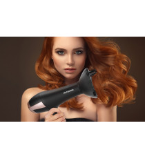 Asciugacapelli agli ioni nero e rosa 2000-2400W - phon 2 velocità e 3 regolazioni di calore L249xW99xH286mm certificato Aigostar Asciugacapelli agli ioni nero e rosa 2000-2400W - phon 2 velocità e 3 regolazioni di calore L249xW99xH286mm certificato Aigostar