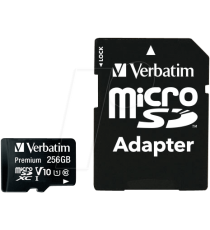 Micro Sd 256GB Verbatim 44087 con adattatore microSDXC 256 GB classe 10 44087 Velocità di lettura: fino a 90MB/Sec Micro Sd 256GB Verbatim 44087 con adattatore microSDXC 256 GB classe 10 44087 Velocità di lettura: fino a 90MB/Sec