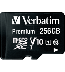Micro Sd 256GB Verbatim 44087 con adattatore microSDXC 256 GB classe 10 44087 Velocità di lettura: fino a 90MB/Sec Micro Sd 256GB Verbatim 44087 con adattatore microSDXC 256 GB classe 10 44087 Velocità di lettura: fino a 90MB/Sec