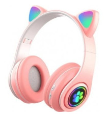 Cuffie Wireless B39M gatto pink - Bluetooth headphones 5.0 - luci led rgb - ingresso memory - pieghevoli e richiudibili! Cuffie Wireless B39M gatto pink - Bluetooth headphones 5.0 - luci led rgb - ingresso memory - pieghevoli e richiudibili!