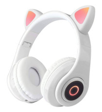 Cuffie Wireless B39M gatto white - Bluetooth headphones 5.0 - luci led rgb - ingresso memory - pieghevoli e richiudibili! Cuffie Wireless B39M gatto white - Bluetooth headphones 5.0 - luci led rgb - ingresso memory - pieghevoli e richiudibili!