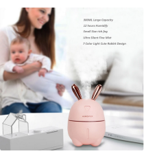 Umidificatore Rabbit K9 rosa capacità 300ml - Diffusore di aromi, essenze, oli - mini - ultra silenzioso - luci rilassanti Umidificatore Rabbit K9 rosa capacità 300ml - Diffusore di aromi, essenze, oli - mini - ultra silenzioso - luci rilassanti