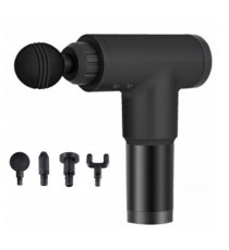 Pistola massaggiante FH-320 nera per massaggio muscolare - 6 velocità da da 1200 a 3300 Giri/Min 4 teste di massaggio differenti Pistola massaggiante FH-320 nera per massaggio muscolare - 6 velocità da da 1200 a 3300 Giri/Min 4 teste di massaggio differenti