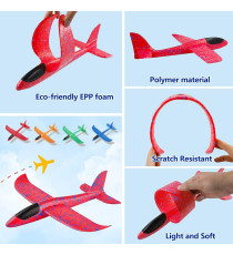 Aereo rosso in schiuma EPP 48cm - molto resistente e flessibile - design aerodinamico - facile da montare e smontare Aereo rosso in schiuma EPP 48cm - molto resistente e flessibile - design aerodinamico - facile da montare e smontare