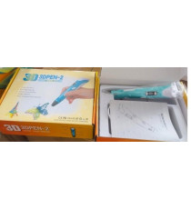 Penna 3D per disegni tridimensionali - Penna per stampa stereoscopica 3D blu + filamento PE12 con alimentatore - 3D PEN Penna 3D per disegni tridimensionali - Penna per stampa stereoscopica 3D blu + filamento PE12 con alimentatore - 3D PEN
