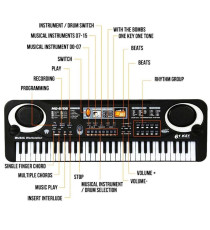 Pianola elettronica digitale PI4 - pianoforte con 61 tasti e microfono - Suono reale e tocco di un vero pianoforte 54x17x4,3cm Pianola elettronica digitale PI4 - pianoforte con 61 tasti e microfono - Suono reale e tocco di un vero pianoforte 54x17x4,3cm