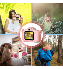 Fotocamera digitale unicorno X5 pink per bambini - Risoluzione video 1920x1080 foto: 3264x2448 - 20MP schermo 2" doppia lente Fotocamera digitale unicorno X5 pink per bambini - Risoluzione video 1920x1080 foto: 3264x2448 - 20MP schermo 2" doppia lente