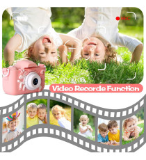 Fotocamera digitale dog X5 pink per bambini - Risoluzione video 1920x1080 foto: 3264x2448 - 20MP schermo 2" doppia lente Fotocamera digitale dog X5 pink per bambini - Risoluzione video 1920x1080 foto: 3264x2448 - 20MP schermo 2" doppia lente