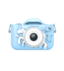 Fotocamera digitale unicorno X5 blu per bambini  - Risoluzione video 1920x1080 foto: 3264x2448 - 20MP schermo 2" doppia lente Fotocamera digitale unicorno X5 blu per bambini  - Risoluzione video 1920x1080 foto: 3264x2448 - 20MP schermo 2" doppia lente