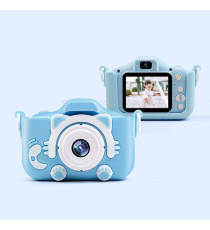 Fotocamera digitale gatto X5 blu per bambini  - Risoluzione video 1920x1080 foto: 3264x2448 - 20MP schermo 2" doppia lente Fotocamera digitale gatto X5 blu per bambini  - Risoluzione video 1920x1080 foto: 3264x2448 - 20MP schermo 2" doppia lente