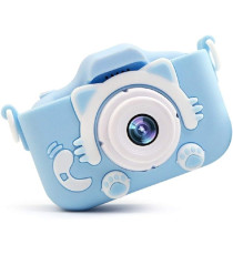 Fotocamera digitale gatto X5 blu per bambini  - Risoluzione video 1920x1080 foto: 3264x2448 - 20MP schermo 2" doppia lente Fotocamera digitale gatto X5 blu per bambini  - Risoluzione video 1920x1080 foto: 3264x2448 - 20MP schermo 2" doppia lente