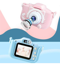 Fotocamera digitale cane X5 blu per bambini  - Risoluzione video 1920x1080 foto: 3264x2448 - 20MP schermo 2" doppia lente Fotocamera digitale cane X5 blu per bambini  - Risoluzione video 1920x1080 foto: 3264x2448 - 20MP schermo 2" doppia lente