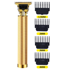 Tagliacapelli e regolabarba T9 gold - rifinitore professionale ricaricabile in acciaio inox - 4 misure di taglio - superpotente Tagliacapelli e regolabarba T9 gold - rifinitore professionale ricaricabile in acciaio inox - 4 misure di taglio - superpotente