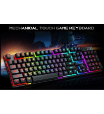 Tastiera gaming illuminata TF20 104 TASTI - Design compatto Dimensioni: 445x135x4mm - cavo usb 1,5 metri - tasto on-off luci Tastiera gaming illuminata TF20 104 TASTI - Design compatto Dimensioni: 445x135x4mm - cavo usb 1,5 metri - tasto on-off luci