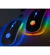 Mouse wireless professionale MR12 nero con luci RGB - ergonomico ottico 4 tasti - wifi 2,4g e Bluetooth 5.0 - dpi 1600 10mt Mouse wireless professionale MR12 nero con luci RGB - ergonomico ottico 4 tasti - wifi 2,4g e Bluetooth 5.0 - dpi 1600 10mt