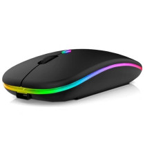 Mouse wireless professionale MR12 nero con luci RGB - ergonomico ottico 4 tasti - wifi 2,4g e Bluetooth 5.0 - dpi 1600 10mt Mouse wireless professionale MR12 nero con luci RGB - ergonomico ottico 4 tasti - wifi 2,4g e Bluetooth 5.0 - dpi 1600 10mt