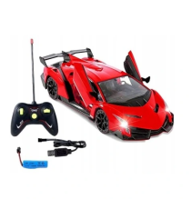Auto sportiva da corsa telecomandata rossa con fari,apertura verticale sportelli,max 10 km/h,range fino a 20mt macchina Lambo Auto sportiva da corsa telecomandata rossa con fari,apertura verticale sportelli,max 10 km/h,range fino a 20mt macchina Lambo