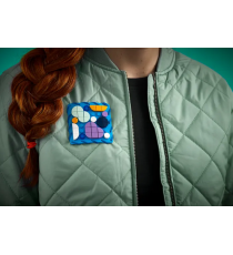 Lego Dots - Patch cucibile - LEGO 41955 Una base flessibile 6x6 e più di 90 tessere colorate ANNI 8+