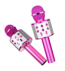 Microfono Wireless rose gold WS-858 Altoparlante Cassa Integrata Bluetooth Portatile Karaoke in metallo - dimensioni 20x7x7cm Microfono Wireless rose gold WS-858 Altoparlante Cassa Integrata Bluetooth Portatile Karaoke in metallo - dimensioni 20x7x7cm