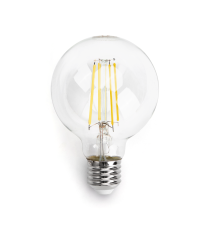 Lampadina Led filamento G80 globo 8W attacco E27 880 lumen 2700K luce calda D80H120mm CRI 80+ equivale a 64W incandescenza Lampadina Led filamento G80 globo 8W attacco E27 880 lumen 2700K luce calda D80H120mm CRI 80+ equivale a 64W incandescenza