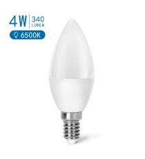 Lampadine led C35 a candela 4W attacco E14 340 lumen 6500K luce fredda D37H100mm CRI 80+ equivale A 31W incadescenza Lampadine led C35 a candela 4W attacco E14 340 lumen 6500K luce fredda D37H100mm CRI 80+ equivale A 31W incadescenza