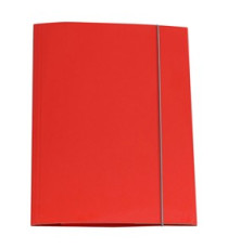 Cartellina con elastico - cartone plastificato - 3 lembi - 25x34 cm - rosso - Cartotecnica del Garda Cartellina con elastico - cartone plastificato - 3 lembi - 25x34 cm - rosso - Cartotecnica del Garda
